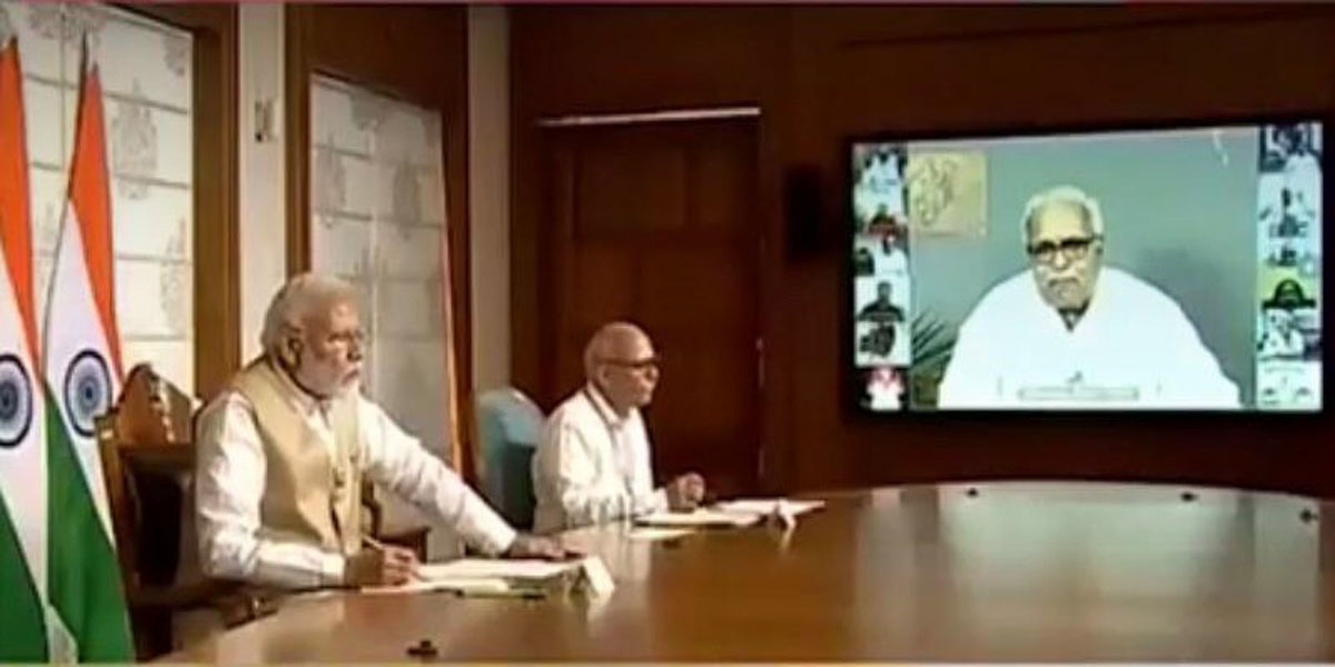 corona crisis prime minister narendra modi interacts with social welfare organizations