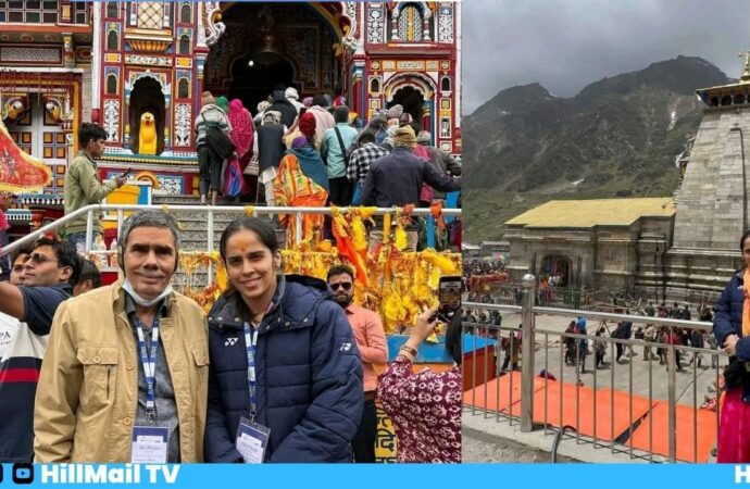 उत्तराखंड पहुंची सायना नेहवाल, बाबा केदार के किये दर्शन