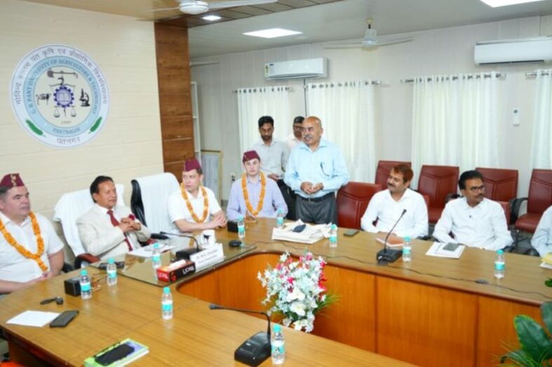 सेंट पीटर्सबर्ग स्टेट यूनिवर्सिटी ऑफ वेटरनरी मेडिसिन के उच्च स्तरीय प्रतिनिधिमंडल ने कुलपति डॉ चौहान से की मुलाकात