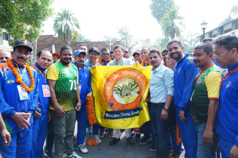 खेलो मास्टर्स राष्ट्रीय चैंपियनशिप के लिए उत्तराखंड की टीम को किया रवाना