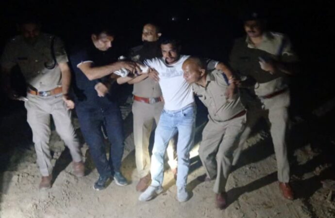 पुलिस मुठभेड में पंचायत में गोली चलाने का आरोपी घायल,गिरफ्तार