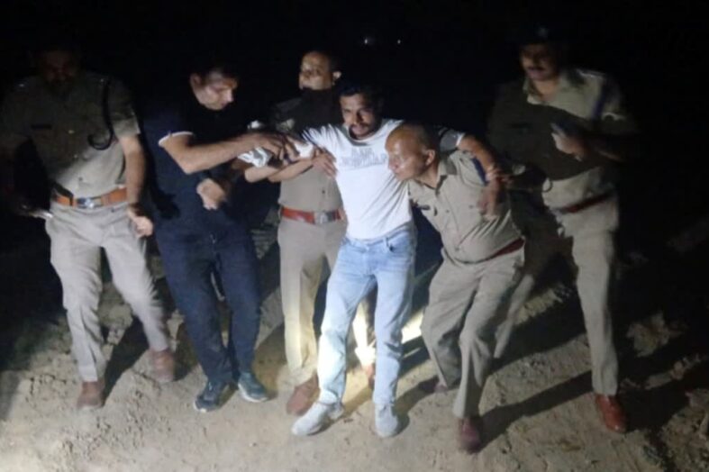 पुलिस मुठभेड में पंचायत में गोली चलाने का आरोपी घायल,गिरफ्तार