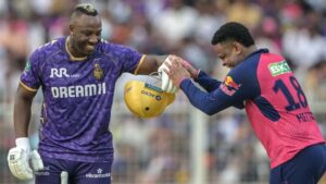 कोलकाता नाइट राइडर्स ने राजस्थान रॉयल्स को दिया 207 रनों का लक्ष्य