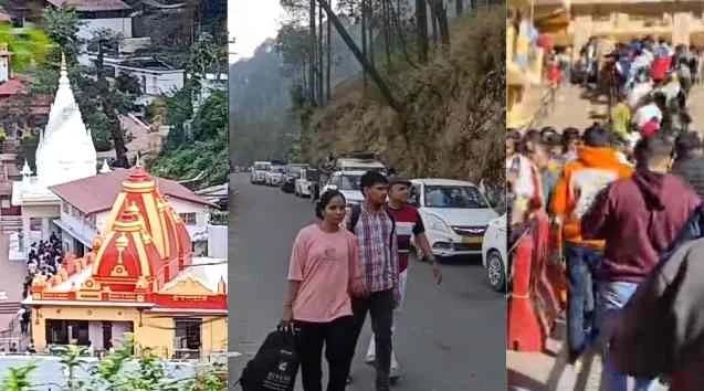 कैंची धाम में पहुंचने वालें लोगों को जाम ने किया बेहाल
