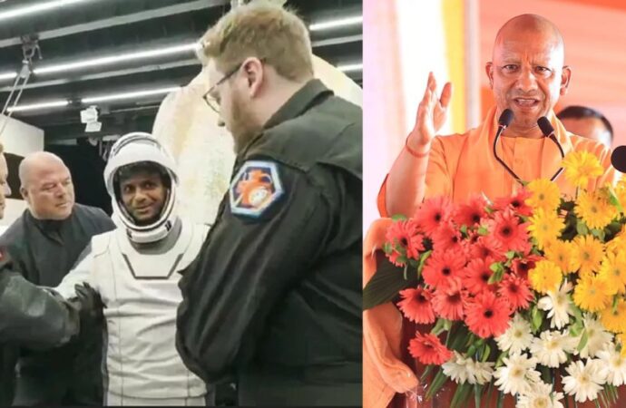अंतरिक्ष से लौटा लखनऊ का लाल, सीएम योगी ने ग्रुप कैप्टन शुभांशु शुक्ला को दी बधाई