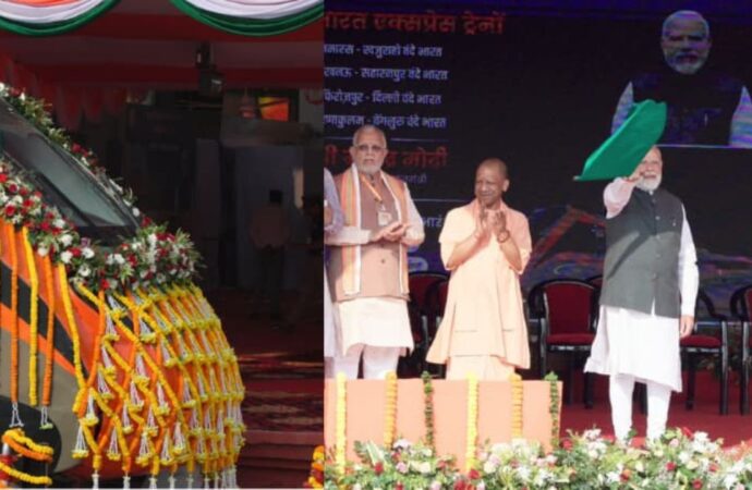 पीएम मोदी ने काशी से चार नई वंदे भारत ट्रेनों को दिखाई हरी झंडी