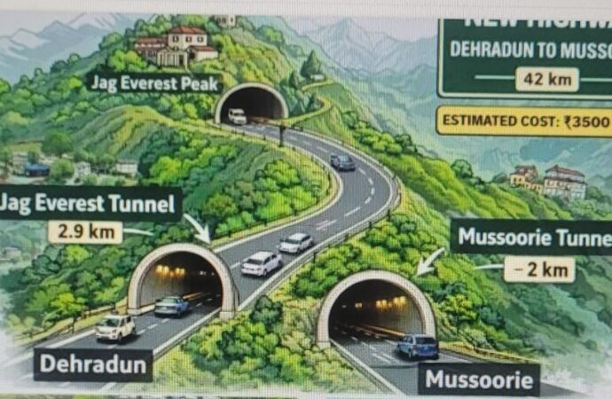 मसूरी के ट्रैफिक जाम से मिलेगी बड़ी राहत, देहरादून–मसूरी नए हाईवे को मंजूरी