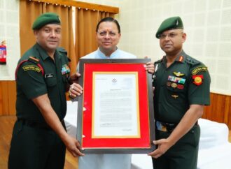 गढ़वाल राइफल्स की 127 इन्फैंट्री बटालियन (टीए) को मिला मुख्यमंत्री प्रशंसा पुरस्कार