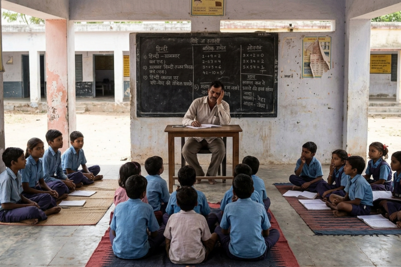 एक शिक्षक के भरोसे चल रहा विद्यालय, तीन कक्षाओं की पढ़ाई पर संकट