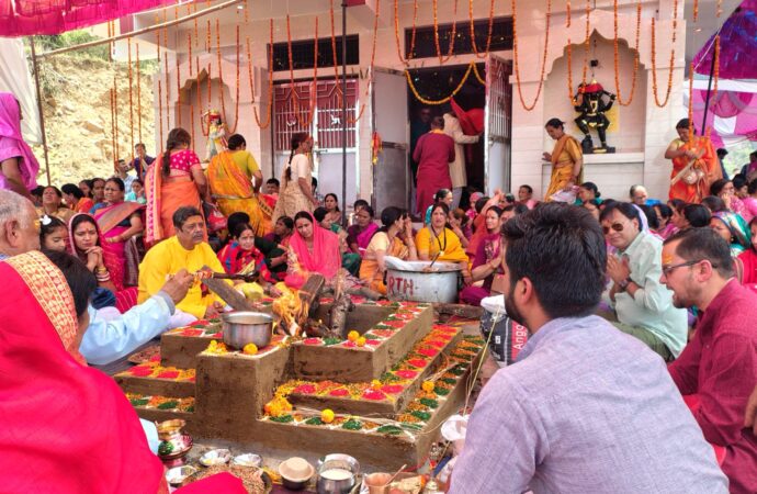अमाल्डू में गूंजी जय मां राजराजेश्वरी: भव्य मंदिर स्थापना ने जोड़ी पीढ़ियां और परंपराएं