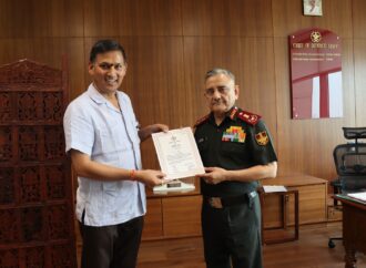 यमकेश्वर के लाल और उत्तराखंड के गौरव पत्रकार मनजीत नेगी सीडीएस कमेंडेशन पत्र से हुए सम्मानित