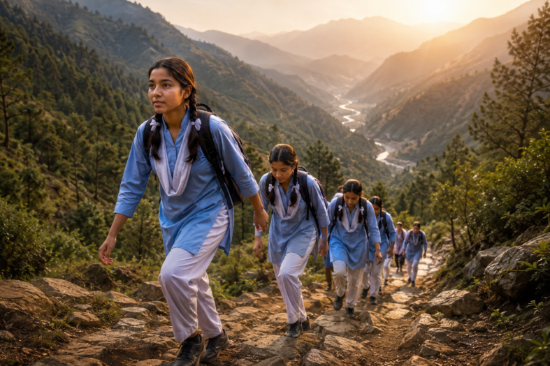 28 किलोमीटर का संघर्ष: शिक्षा की राह में पहाड़, जंगल और बेटियों का हौसला