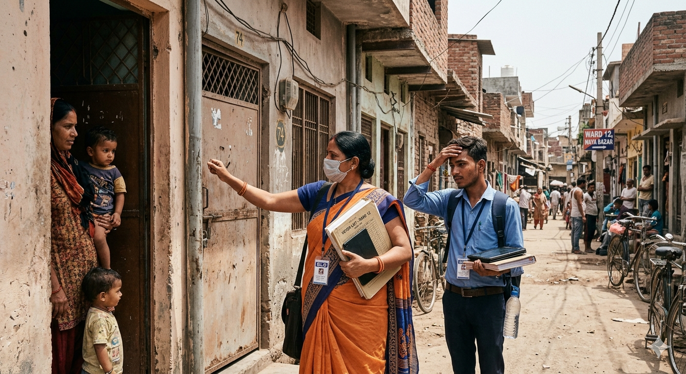 घर-घर दस्तक, हर मतदाता तक पहुंचने की कोशिश: एसआईआर अभियान के पहले दिन बीएलओ के सामने गर्मी, पलायन और तकनीकी चुनौतियां