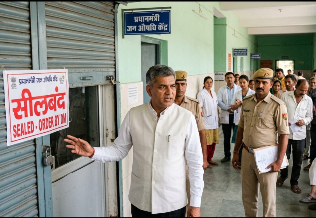 जिला अस्पताल के जन औषधि केंद्र पर डीएम का छापा, अनियमितताओं पर केंद्र सील; डॉक्टरों की कमी से मरीज भी रहे परेशान