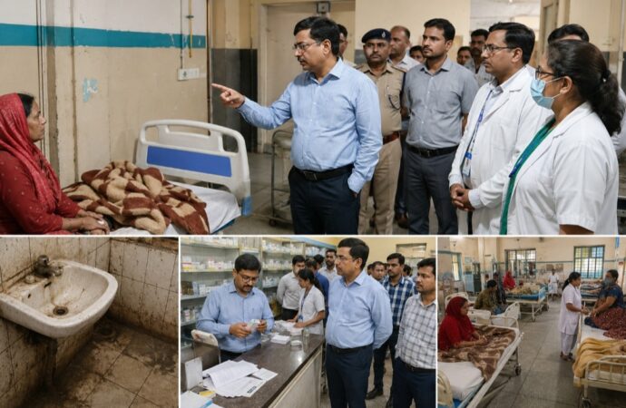 डीएम के औचक निरीक्षण में खुली जिला अस्पताल की पोल, गंदगी, अव्यवस्था और बाहर की दवा लिखने पर सख्त नाराजगी