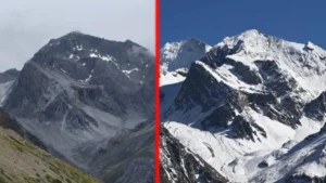 उत्तराखंड के ओम पर्वत से फिर गायब हुई बर्फ, मानसून में काली पड़ी चोटी; 10 साल में तीसरी बार दिखा ऐसा नजारा