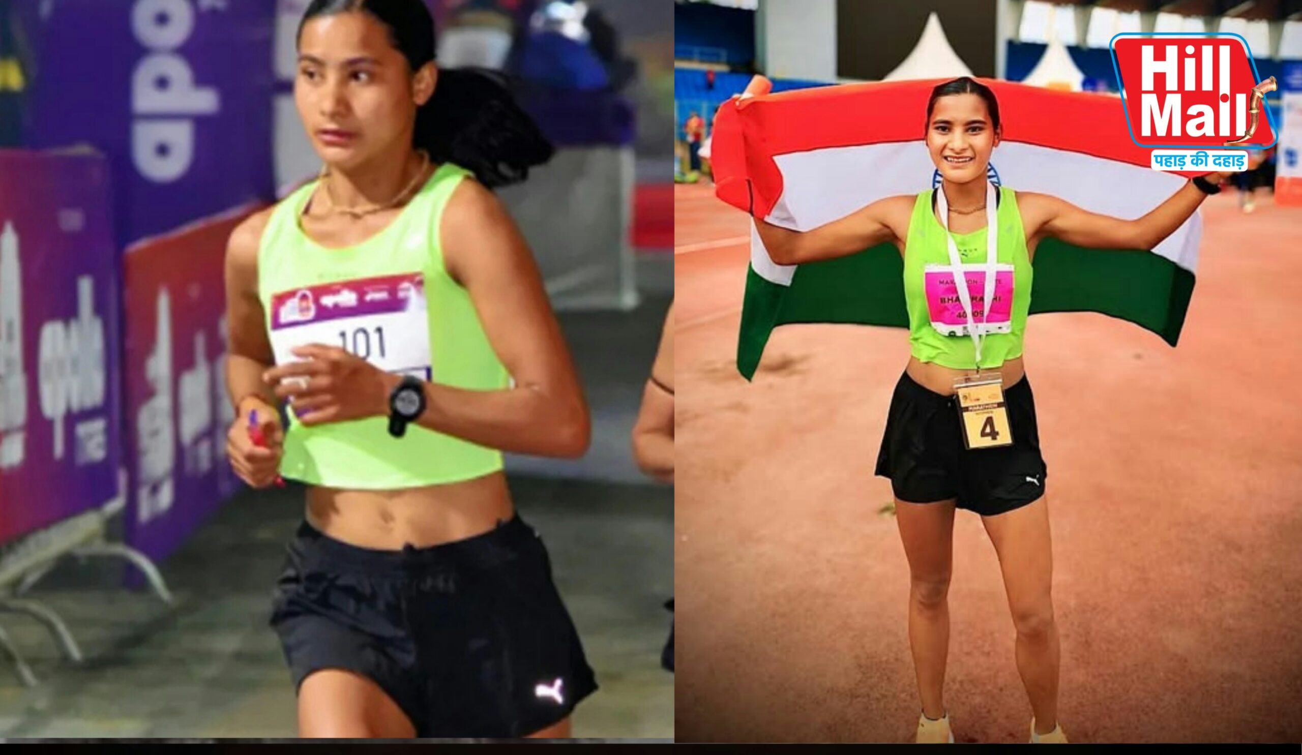 चमोली की भागीरथी बिष्ट ने हैदराबाद मैराथन में रचा इतिहास, 42 किमी दौड़ में जीता सिल्वर मेडल